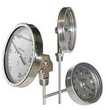 Termometro Bimetalico:Acero Inoxidable Vertical, Posterior, Variable
