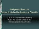 Inteligencia Gerencial
