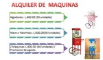 Alquiler de Maquinas de palomitas, Nieves y Algodones