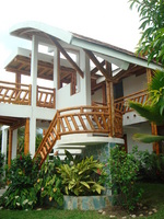 Escalera construida con bambú - guadua